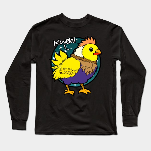 Kweh Fat Chocobo - Final Fantasy Creature - Monster Summon Long Sleeve T-Shirt by Tezatoons